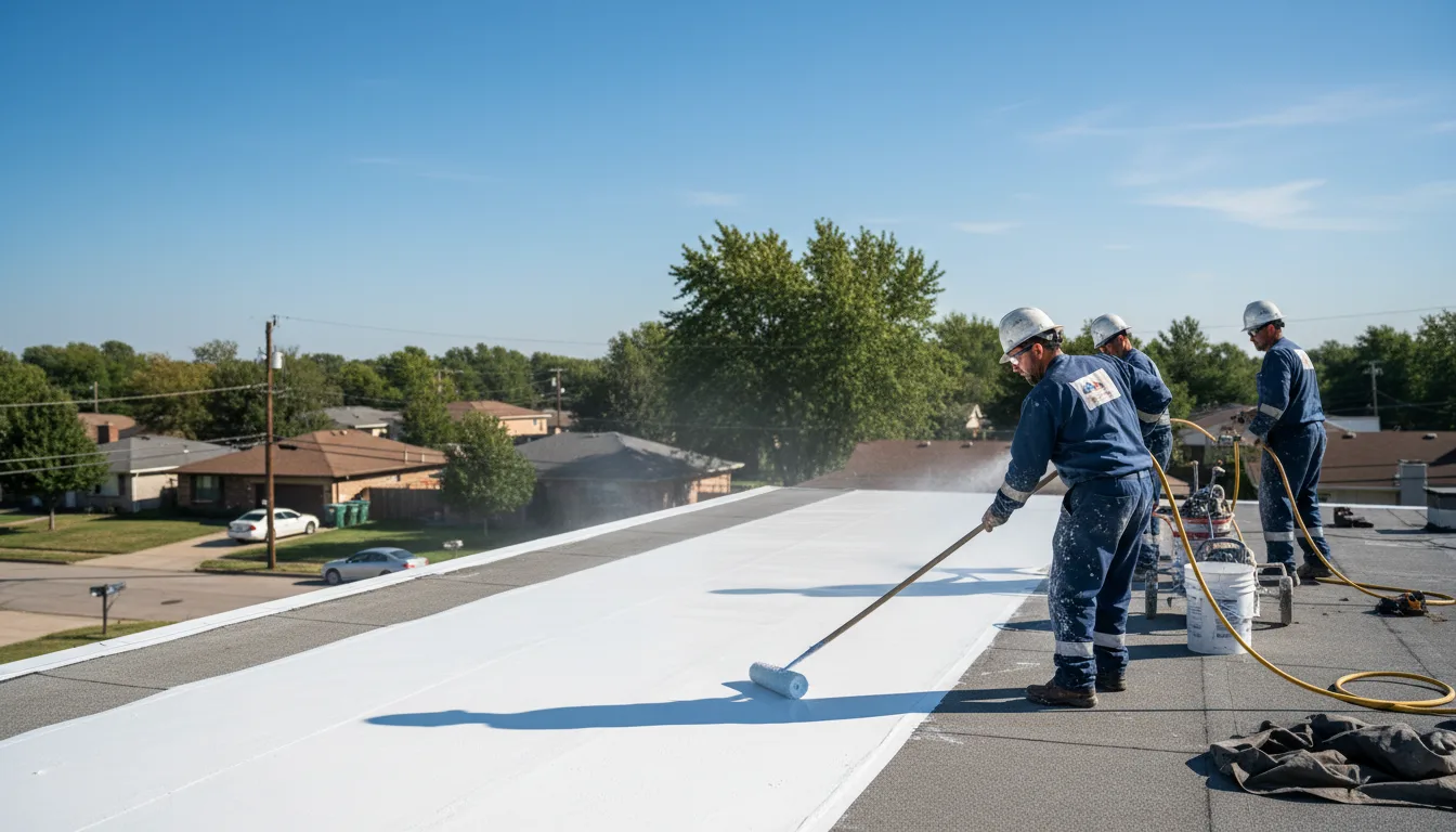 Commercial roof coating in Weesatche, TX near me